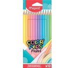 Maped Color'Peps Pastel colored pencils, cardboard box of 12 pencils
