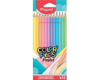 De_lapices de colores maped color peps caja de 12 colores pastel surtidos