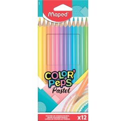 En_lapices de colores maped color peps caja de 12 colores pastel surtidos