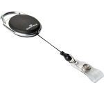 Durable enrouleur avec mousqueton Style, 80 cm, noir