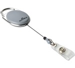 Durable reel with Style carabiner, 80 cm, gray