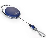 Durable Style Retractable Reel with blue carabiner