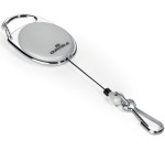 Durable Style enrouleur avec mousqueton, gris