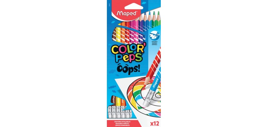 Maped Color'Peps Oops colored pencils, 12 pencils in a cardboard case