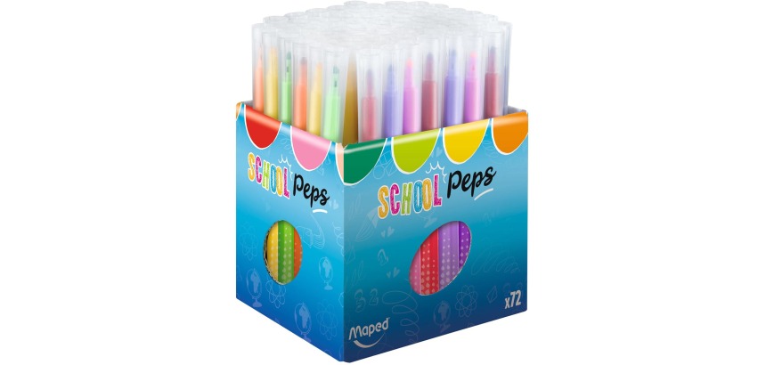 Maped Color'Peps felt-tip pens, box of 72 pieces (classpack)