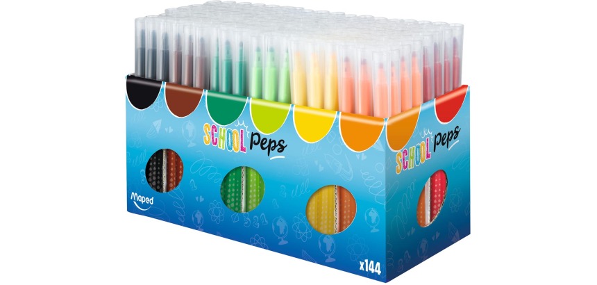Maped Filzstift Color'Peps 144 Filzstifte in Kartonbox (Classpack)