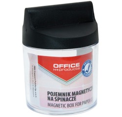 OFFICE products papierklemhouder, zonder clips, rond, magnetisch, transparant