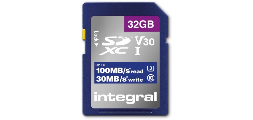 Integral SDXC V30 memory card, 32 GB