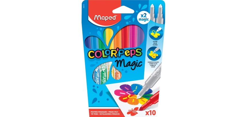 Maped Color'Peps Magic Felt Pen Set 10 Colors