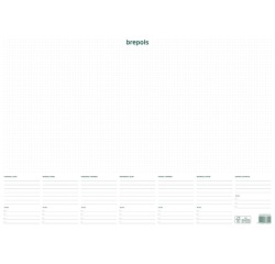 Brepols sous-main avec calendrier semaine, non-daté