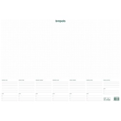 Brepols schrijfonderlegger met weekkalender, ongedateerd