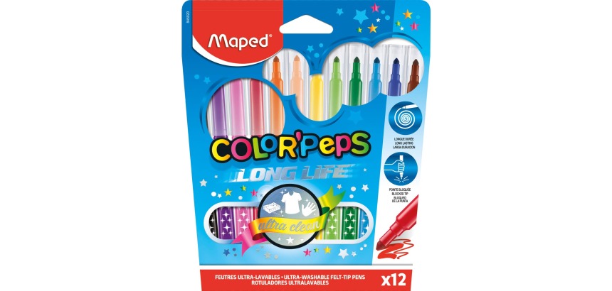 Maped Color'Peps Markers 12 markers in a cardboard case