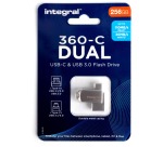 Integral 360-C Dual clé USB-C & USB 3.0, 256 Go