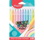 Maped viltstift Color'Peps Pastel, medium punt, etui van 10 stuks