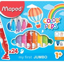 En_rotulador maped color peps early age jumbo caja de 24 colores