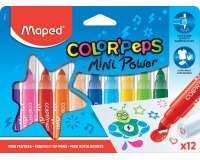 Maped feutre Color'Peps Mini Jumbo, étui de 12 pièces en couleurs assorties