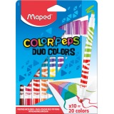 Maped Feutre Color'Peps Duo, blister de 10 pièces