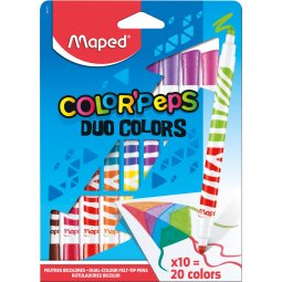 Maped Viltstift Color'Peps Duo, blister met 10 stuks