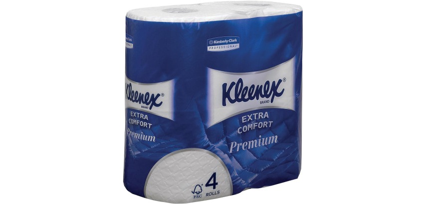 Kleenex Toilettenpapier Extra Comfort, 4-lagig, 160 Blatt pro Rolle, 4er-Pack