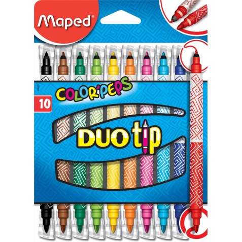 Maped feutre de coloriage Color Peps Duo'Tip, boîte de 10 pièces