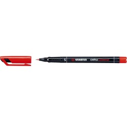 STABILO OHpen permanent marker 841/40 Super Fine red bullet tip