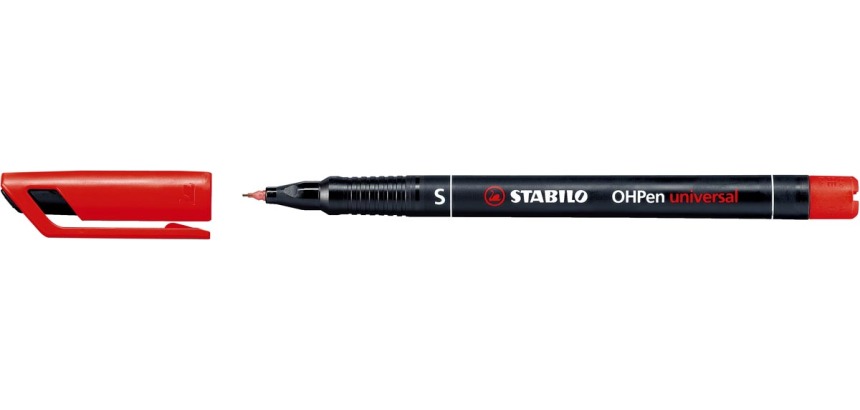 Feutre STABILO OHpen permanent 841/40 ogive Super Fin rouge