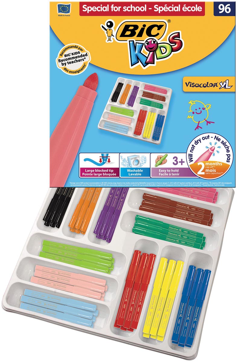 FEUTRE DE COLORIAGE BIC KIDS VISACOLOR XL - BIC KIDS VISACOLOR XL