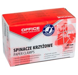 OFFICE products vlinderklemmen, 41 mm, gegalvaniseerd, doos van 50 stuks