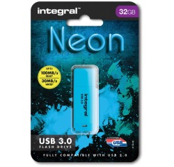 Integral Neon clé USB 3.0, 32 Go, bleu