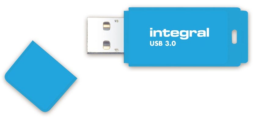 Integral Neon clé USB 3.0, 16 Go, bleu