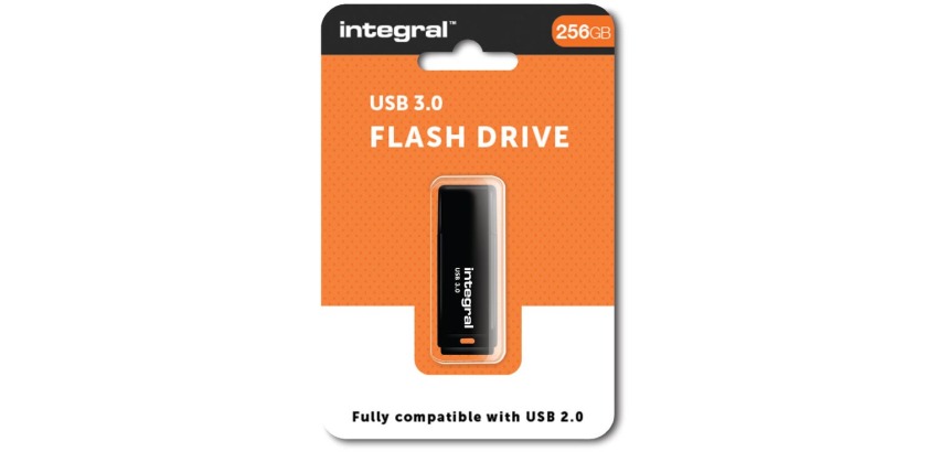 Integral USB stick 3.0 Black, 256 GB, zwart