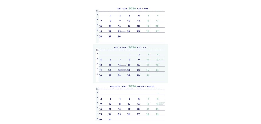 Brepols driemaandskalender 2027