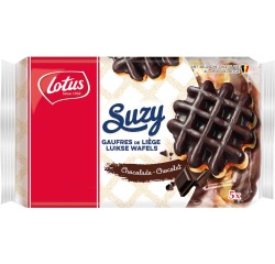 Lotus Suzy gaufre de Liège au chocolat, 57,6 g, paquet de 5 pièces