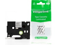 Rillprint ruban Tze compatible pour Brother TZe-131, 12 mm, noir sur transparent