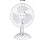 Tafelventilator BRASQ F400 Ø 30cm wit