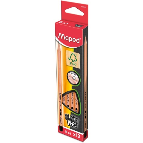 Maped potlood Black'Peps B, zonder gum