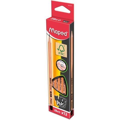 Maped crayon Black'Peps, 2B, sans gomme