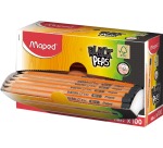 Maped potlood Black'Peps HB, zonder gum, kartonnen displaydoos van 100 stuks