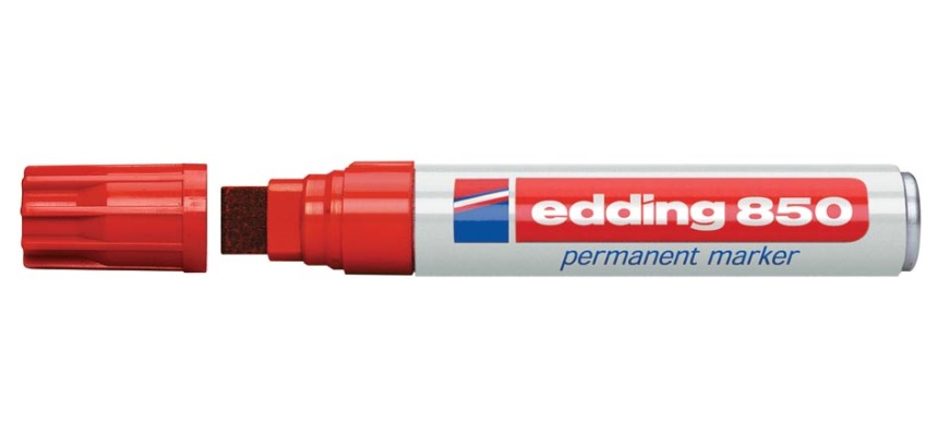 Viltstift edding 850 blok 5-16mm rood