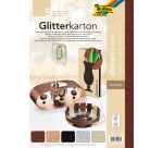 Folia Glitter Cardboard Classic (copper, silver, black, champagne, and bronze)