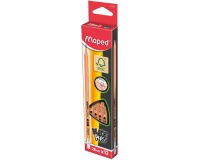Maped Black'Peps pencil, 2B, with eraser
