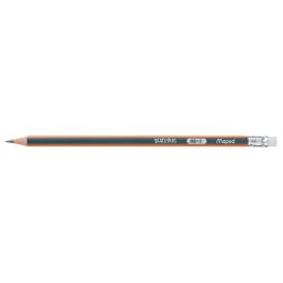 Maped crayon Black'Peps 2H, avec gomme