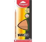 Maped Black'Peps crayon HB, avec gomme, étui brochable cartonné de 10 pièces