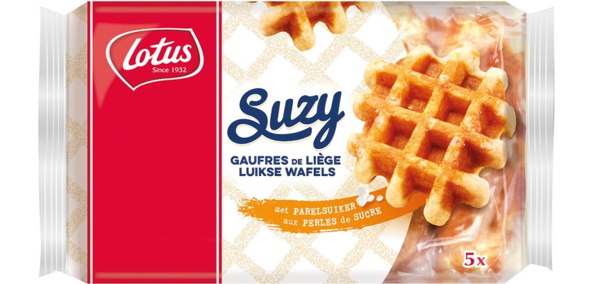 Lotus Suzy gaufre de Liège, 50 g, paquet de 5 pièces