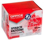 OFFICE products cross clamps, 65 mm, galvanized, box of 12 pieces
