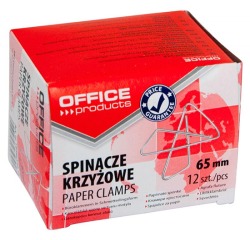 OFFICE products vlinderklemmen, 65 mm, gegalvaniseerd, doos van 12 stuks