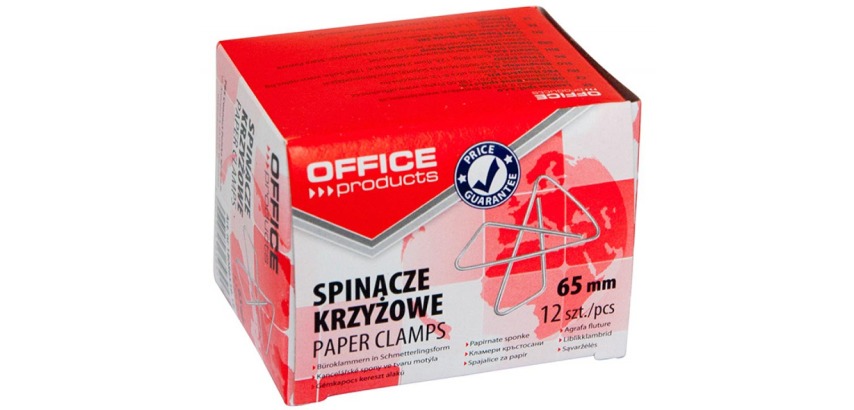 OFFICE products cross clamps, 65 mm, galvanized, box of 12 pieces