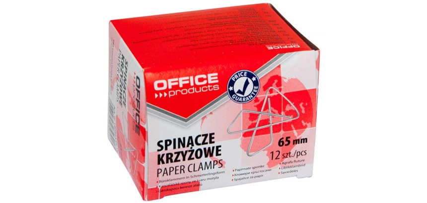 OFFICE products cross clamps, 65 mm, galvanized, box of 12 pieces