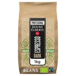 Douwe Egberts koffiebonen Espresso Dark Roast, bio & fairtrade, pak van 1 kg