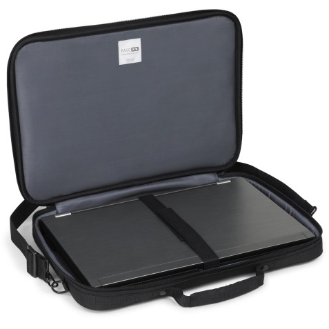 Base XX by Dicota sac informatique Clamshell, pour ordinateurs portables jusqu'à 15,6 pouces, noir